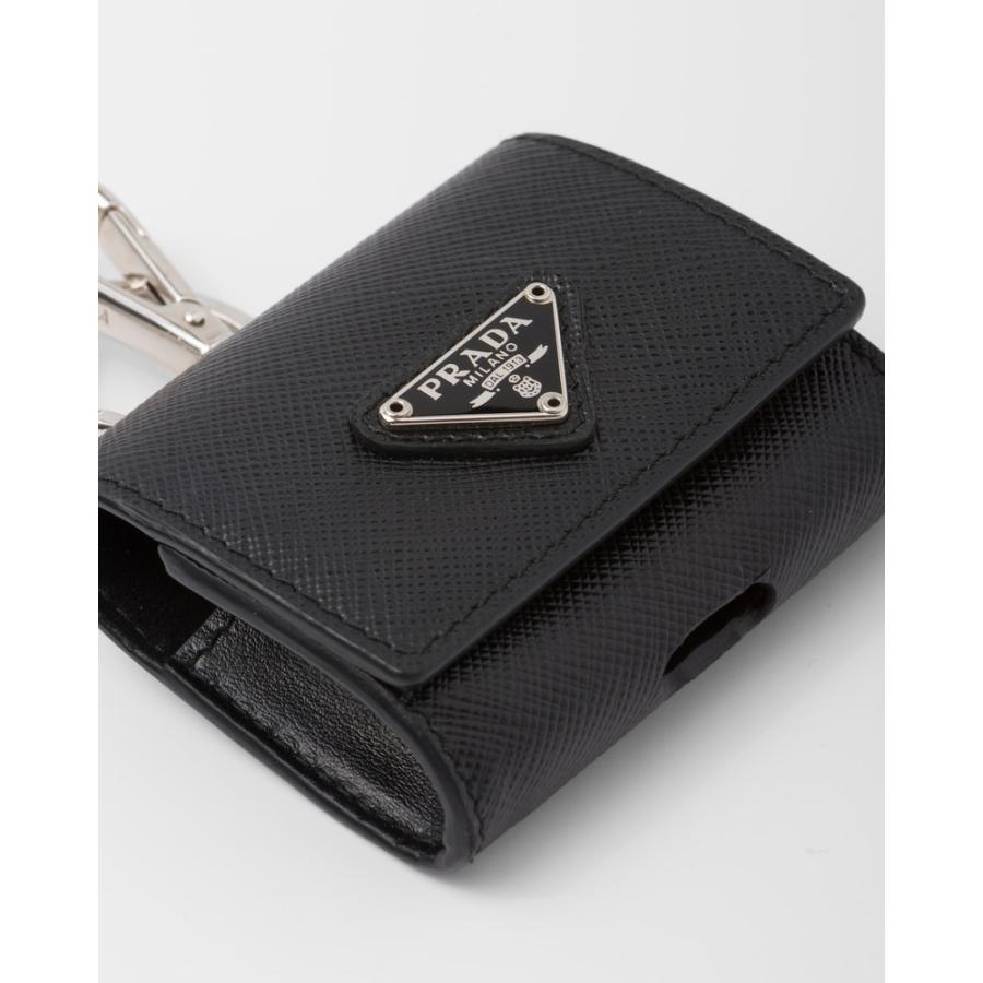 プラダ PRADA 2026春夏 メンズ サフィアーノレザー イヤフォンケース【ブラック 】【送料無料】【正規品】の画像