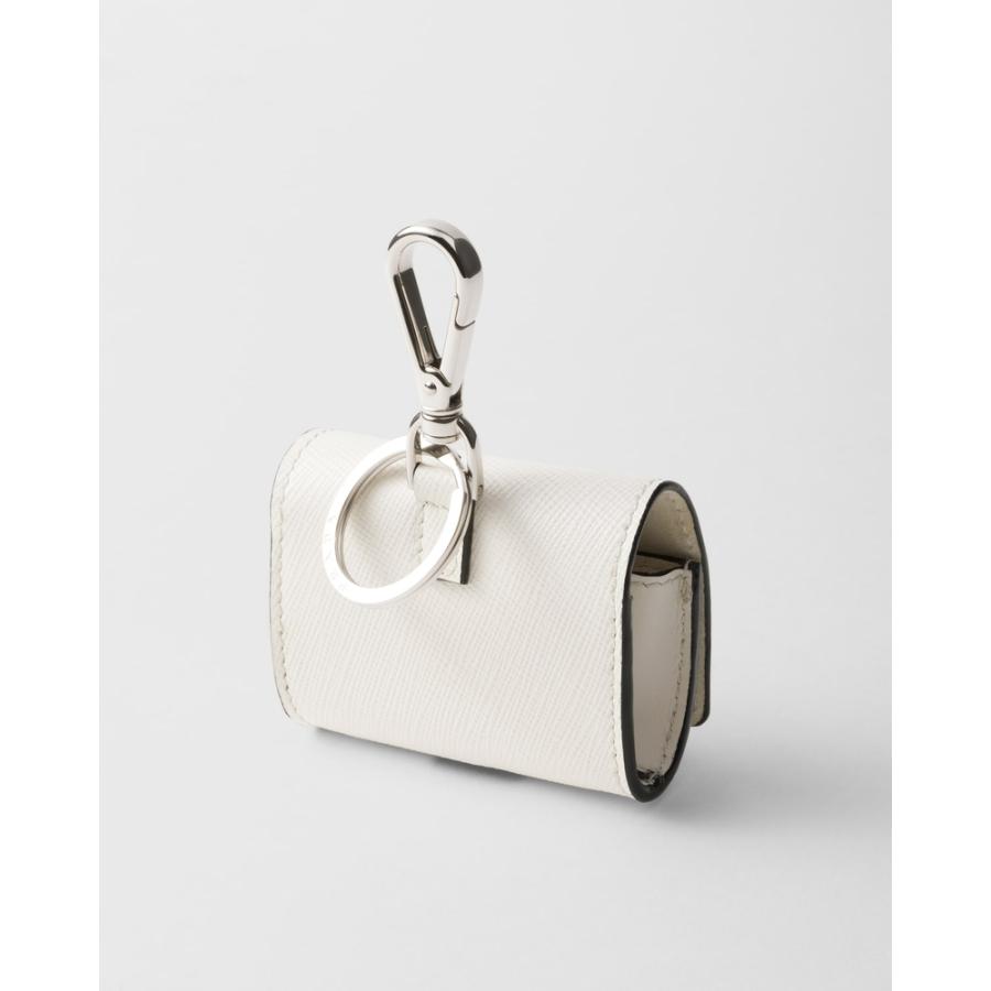 プラダ PRADA 2026春夏 メンズ サフィアーノレザー イヤフォンケース【ホワイト 】【送料無料】【正規品】の画像
