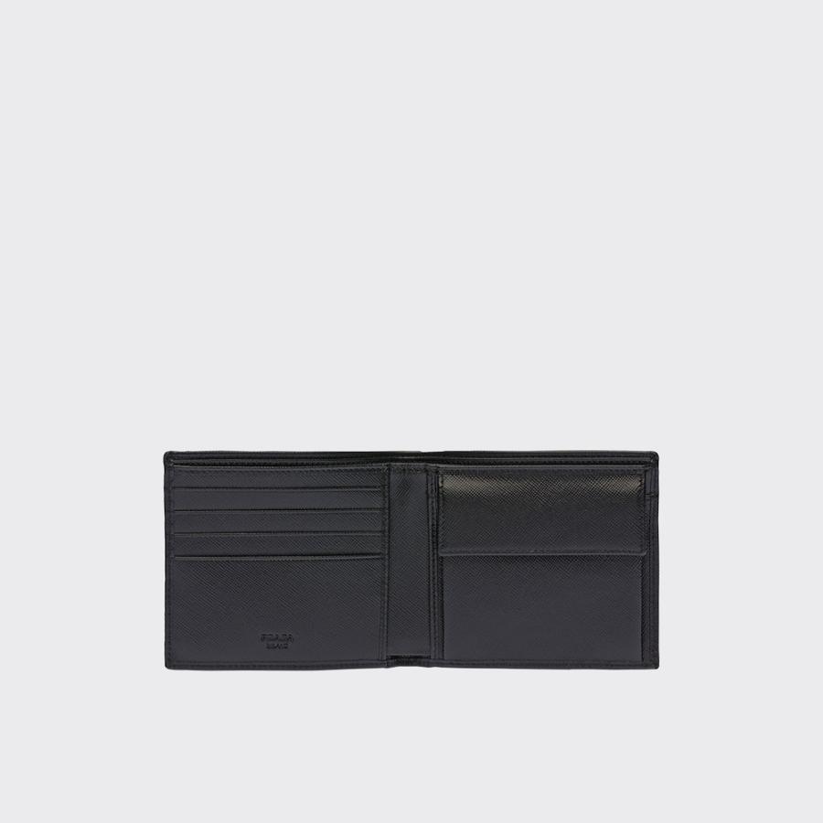 プラダ PRADA 2026春夏 メンズ コインパース付きサフィアーノレザーウォレット 財布【ブラック 】【送料無料】【正規品】の画像