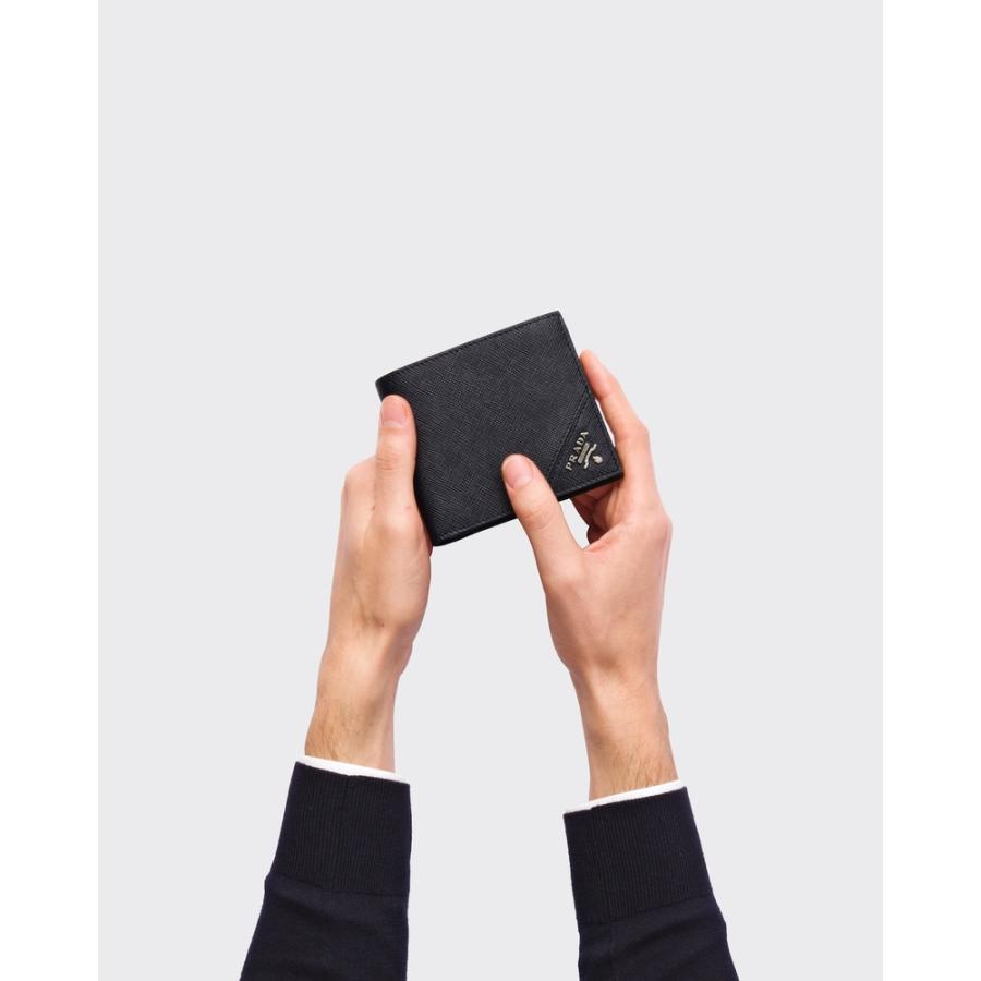 プラダ PRADA 2026春夏 メンズ コインパース付きサフィアーノレザーウォレット 財布【ブラック 】【送料無料】【正規品】の画像