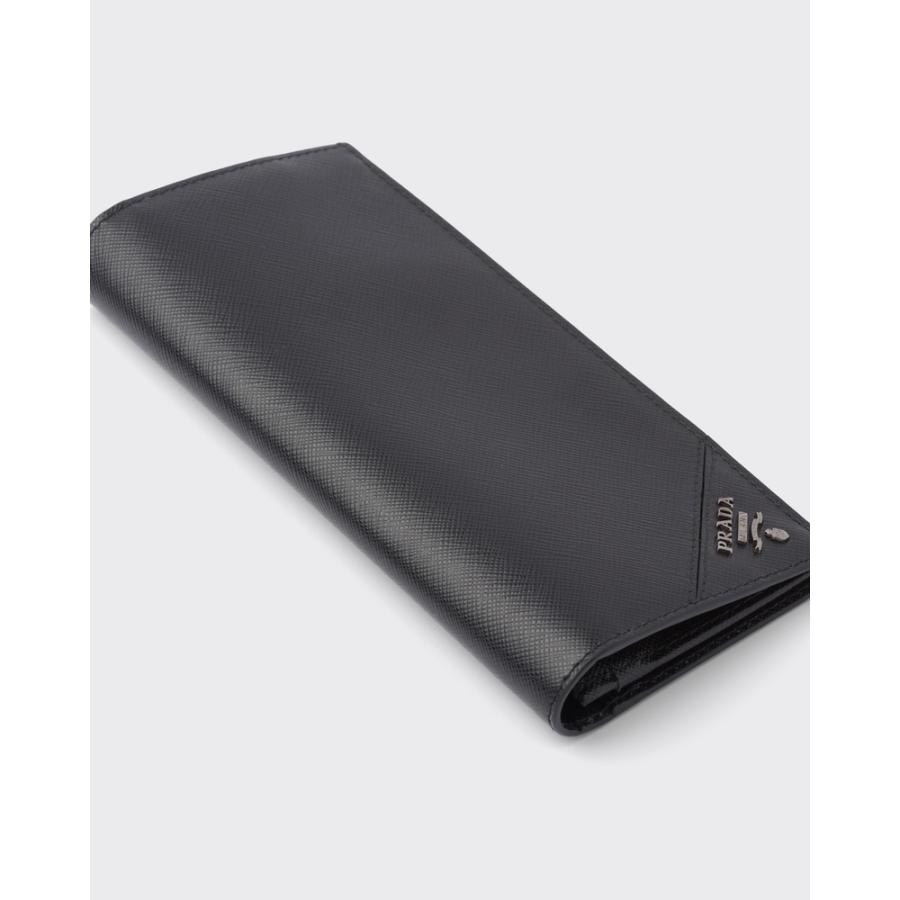 新年セールPRADA サフィアーノレザー 長財布 ブラック PRADA（プラダ） PRADA 2026春夏 メンズ サフィアーノレザー財布