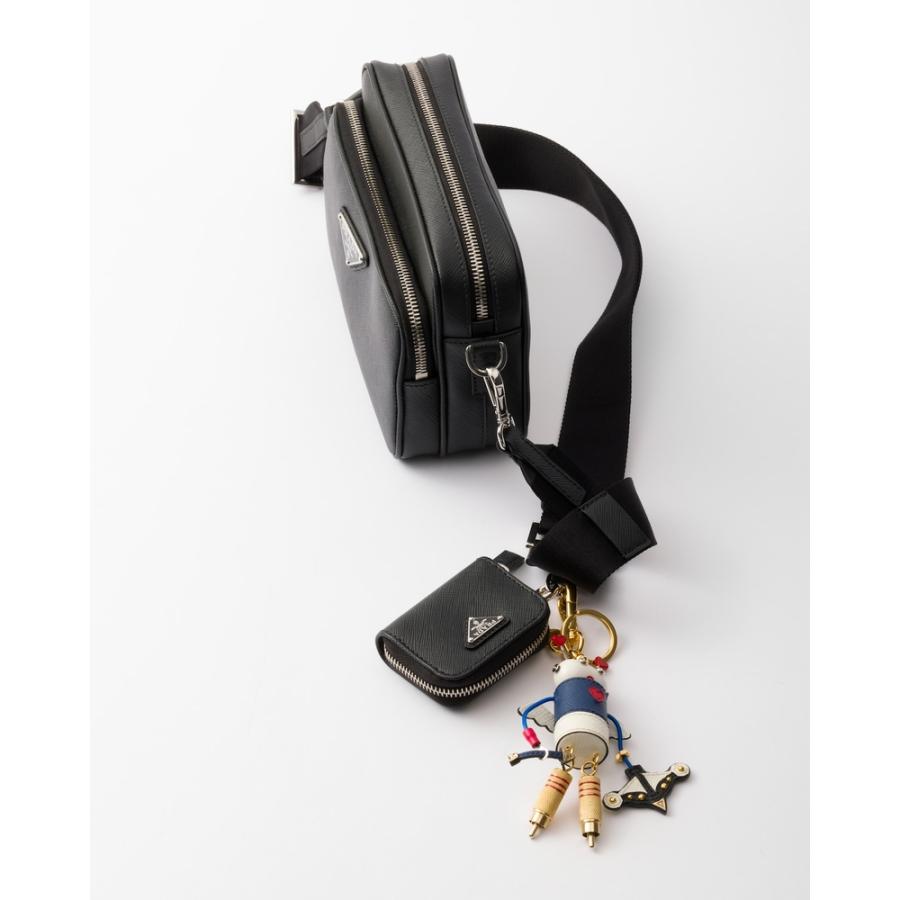 プラダ PRADA 2026春夏 メンズ Robot バッグチャーム【ブルー/ホワイト 】【送料無料】【正規品】の画像