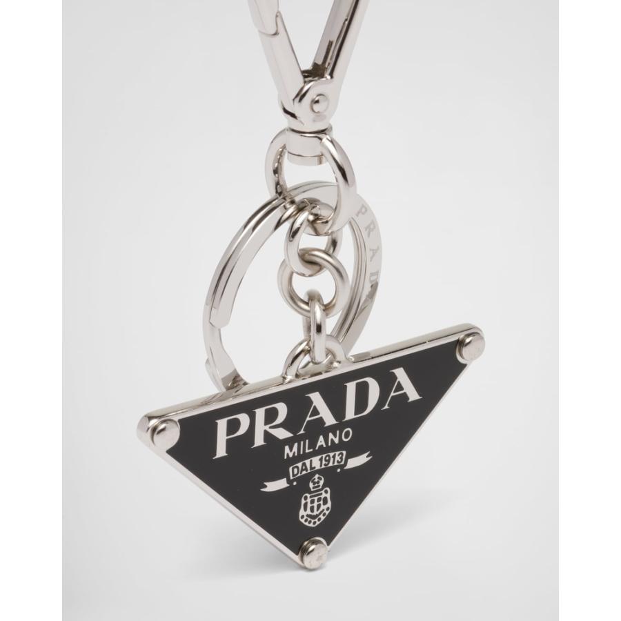 プラダ PRADA 2026春夏 メンズ メタルキーリング【ブラック 】【送料無料】【正規品】の画像