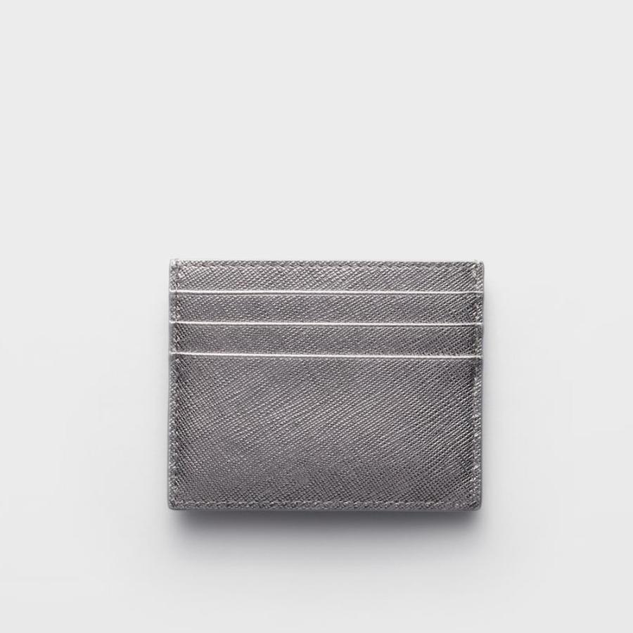 プラダ PRADA 2026春夏 レディース サフィアーノトライアングル カードホルダー1MC025_QHH_F0135【シルバー 】【送料無料】【正規品】の画像