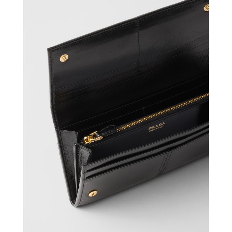 プラダ PRADA 2026春夏 レディース ソフトルックスレザー 財布1MH132_2CYR_F0002【ブラック 】【送料無料】【正規品】の画像