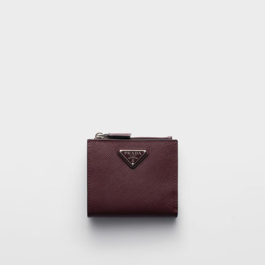 PRADA 二つ折り財布 サフィアーノ正規品 PRADA（プラダ） PRADA 2026春夏 メンズ チェーン付 サフィアーノ