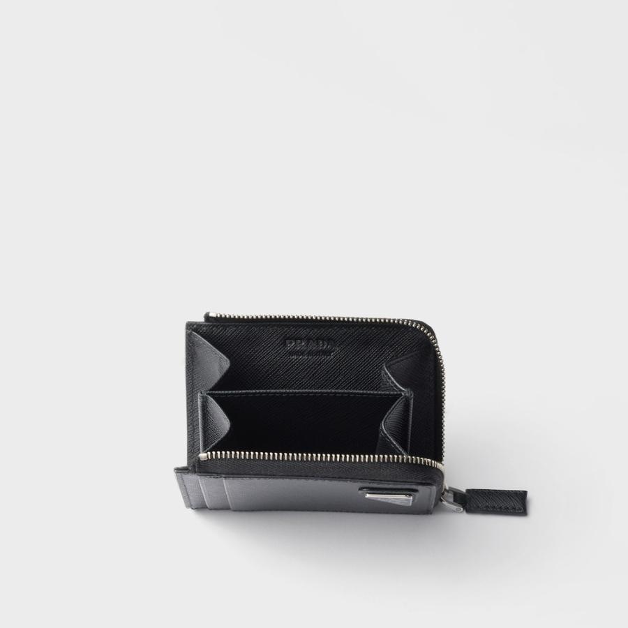 プラダ PRADA 2026春夏 メンズ サフィアーノレザー カードケース【ブラック 】【送料無料】【正規品】の画像