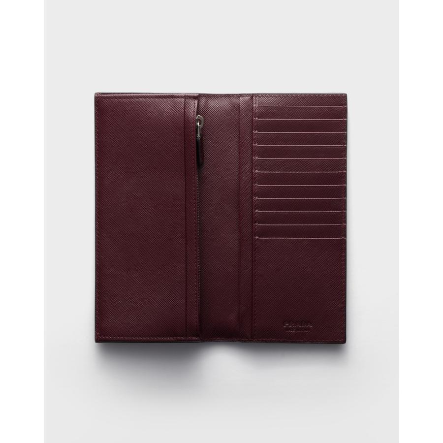 プラダ PRADA 2026春夏 メンズ サフィアーノレザー 財布【カモフラージュ/バーガンディ 】【送料無料】【正規品】の画像