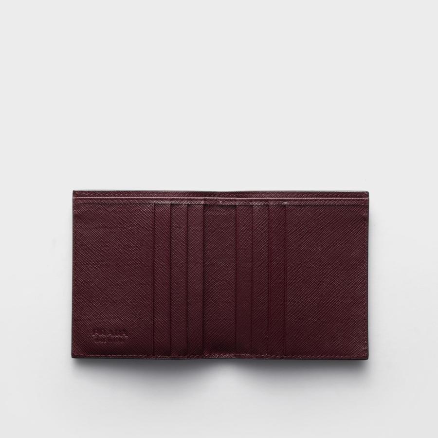 プラダ PRADA 2026春夏 メンズ サフィアーノレザー 財布【カモフラージュ/バーガンディ 】【送料無料】【正規品】の画像