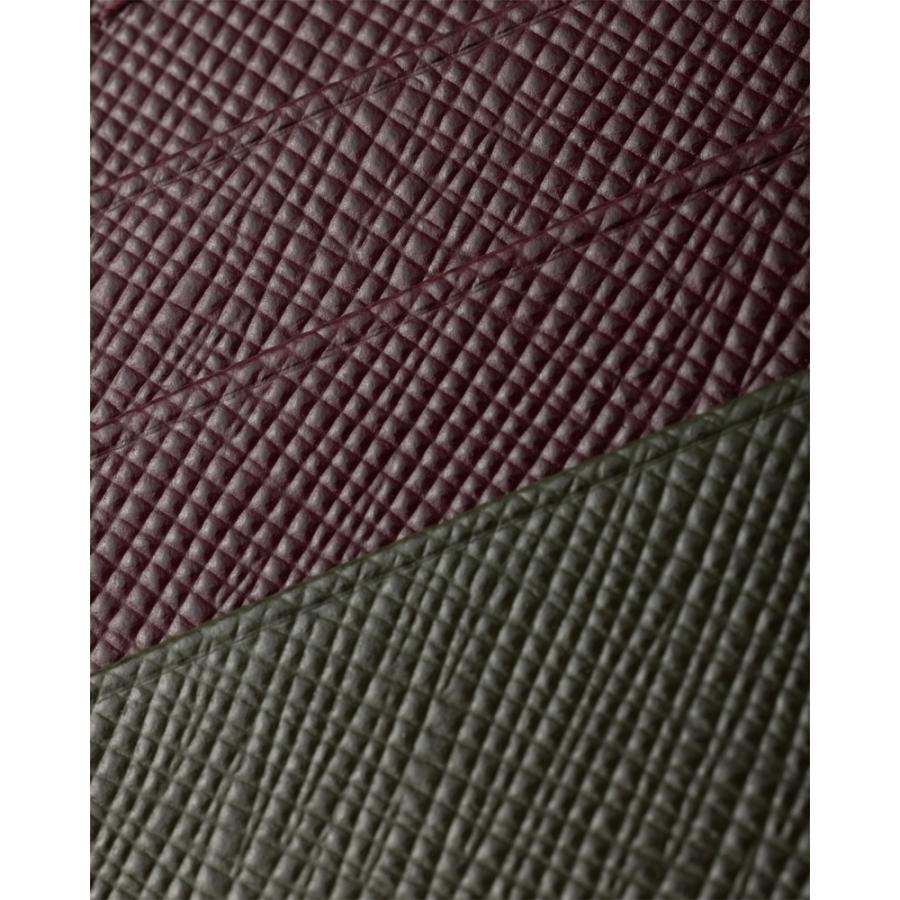 プラダ PRADA 2026春夏 メンズ サフィアーノレザー カードケース【カモフラージュ/バーガンディ 】【送料無料】【正規品】の画像