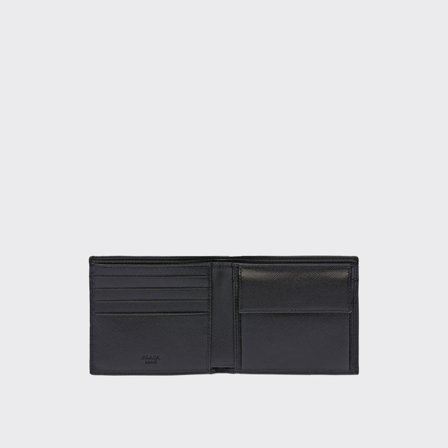 プラダ PRADA 2026春夏 メンズ コインパース付きサフィアーノレザーウォレット【ブラック 】【送料無料】【正規品】の画像