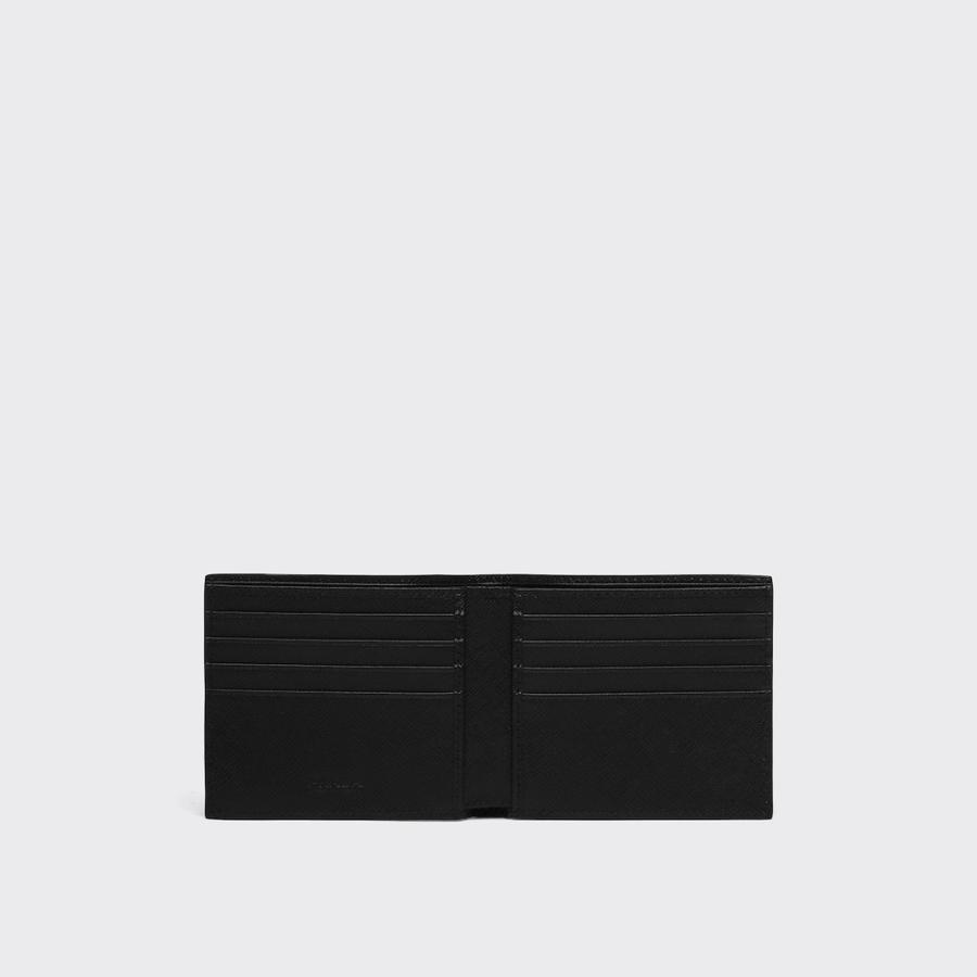 プラダ PRADA 2026春夏 メンズ サフィアーノレザー財布【ブラック 】【送料無料】【正規品】の画像
