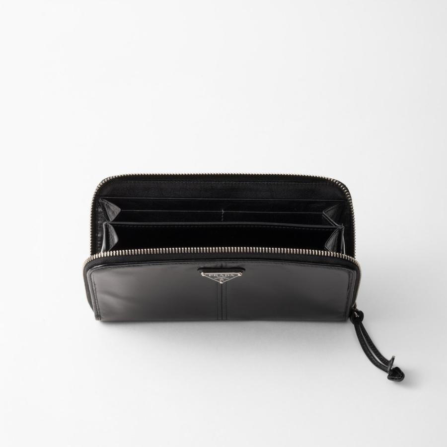 プラダ PRADA 2026春夏 メンズ ソフトルックスレザー 財布【ブラック 】【送料無料】【正規品】の画像