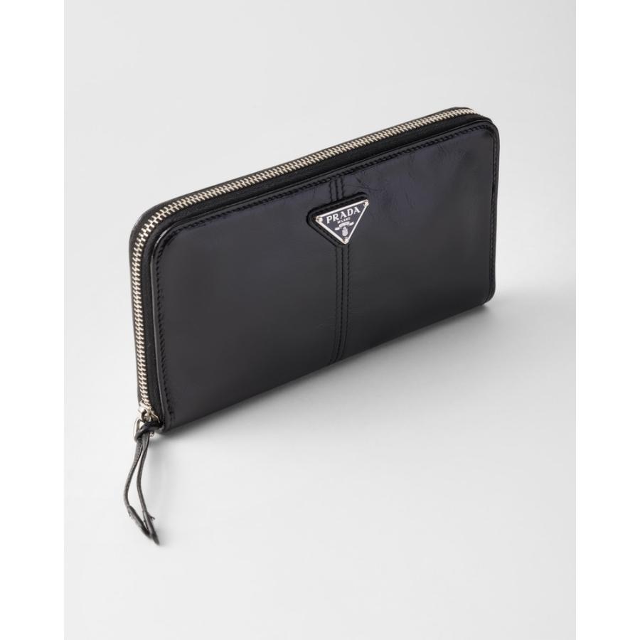 プラダ PRADA 2026春夏 メンズ ソフトルックスレザー 財布【ブラック 】【送料無料】【正規品】の画像