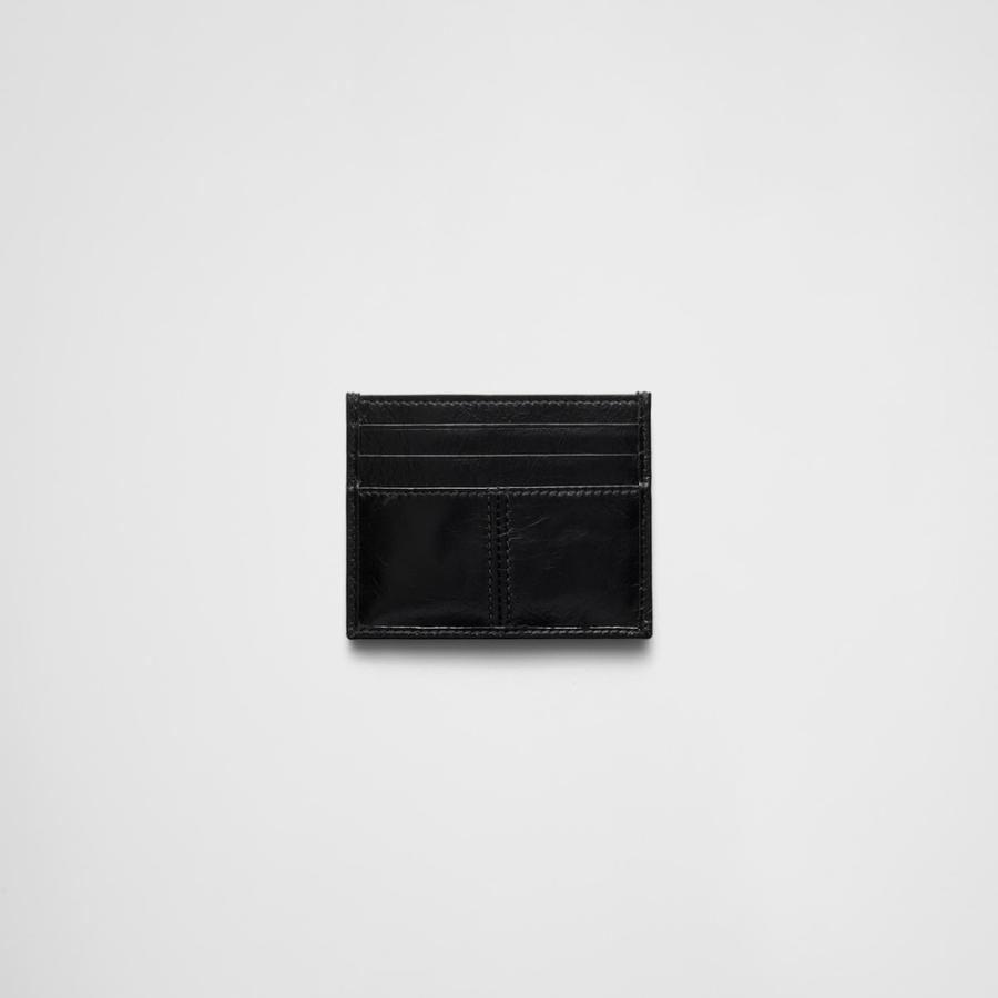 プラダ PRADA 2026春夏 メンズ ソフトルックスレザー カードケース【ブラック 】【送料無料】【正規品】の画像