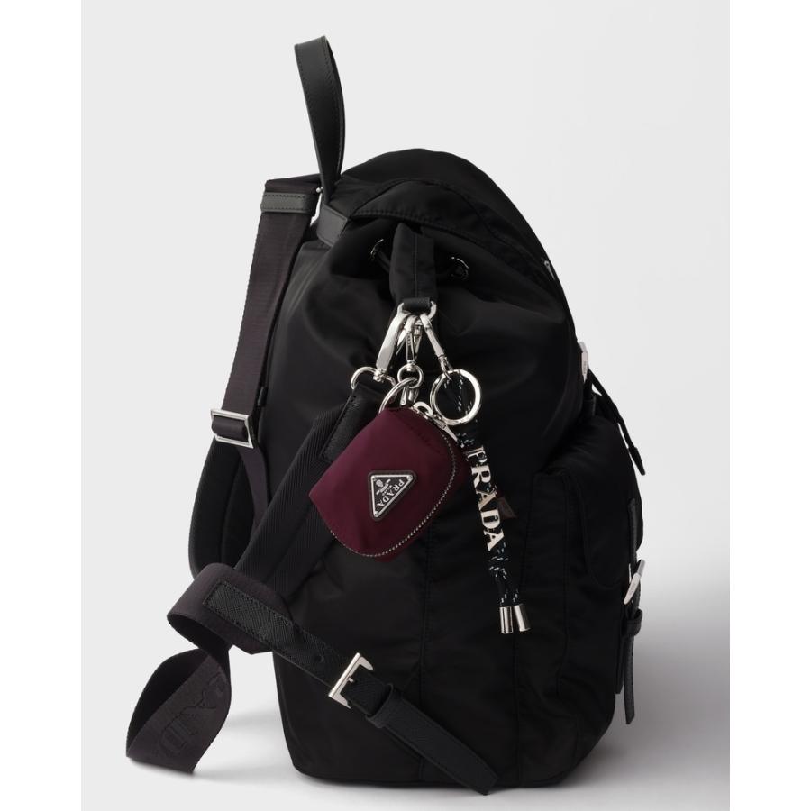 プラダ PRADA 2026春夏 メンズ スピードロック Re-Nylon キーリング チャーム【バーガンディ 】【送料無料】【正規品】の画像
