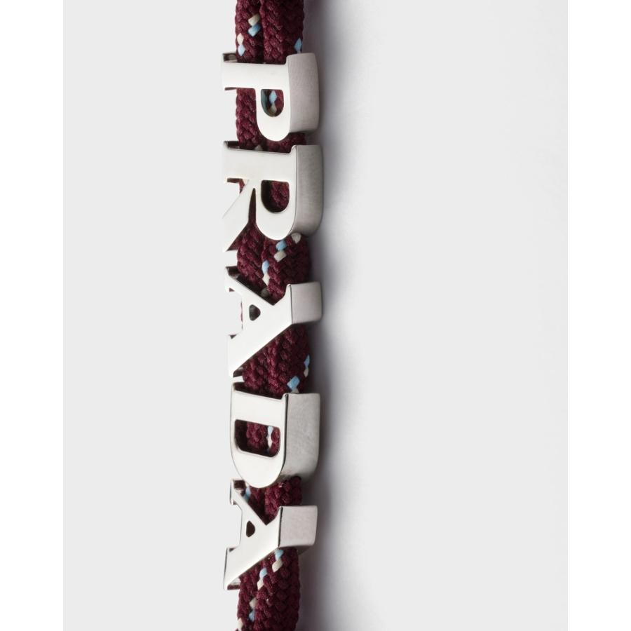 プラダ PRADA 2026春夏 メンズ スピードロック コード キーリング【バーガンディ 】【送料無料】【正規品】の画像