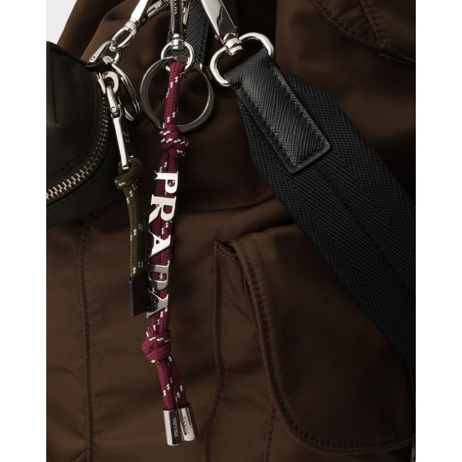 プラダ PRADA 2026春夏 メンズ スピードロック コード キーリング【バーガンディ 】【送料無料】【正規品】の画像