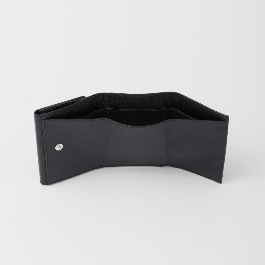 プラダ PRADA 2026春夏 メンズ サフィアーノトライアングル 財布【ブラック 】【送料無料】【正規品】の画像