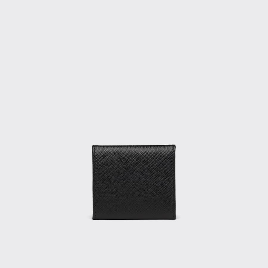 プラダ PRADA 2026春夏 メンズ サフィアーノトライアングル コインケース【ブラック 】【送料無料】【正規品】の画像