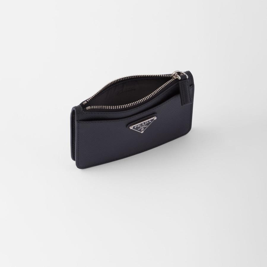 プラダ PRADA 2026春夏 メンズ サフィアーノトライアングル カードケース【ブラック 】【送料無料】【正規品】の画像