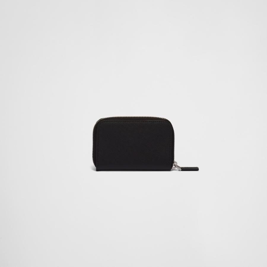 プラダ PRADA 2026春夏 メンズ サフィアーノトライアングル コインケース【ブラック 】【送料無料】【正規品】の画像