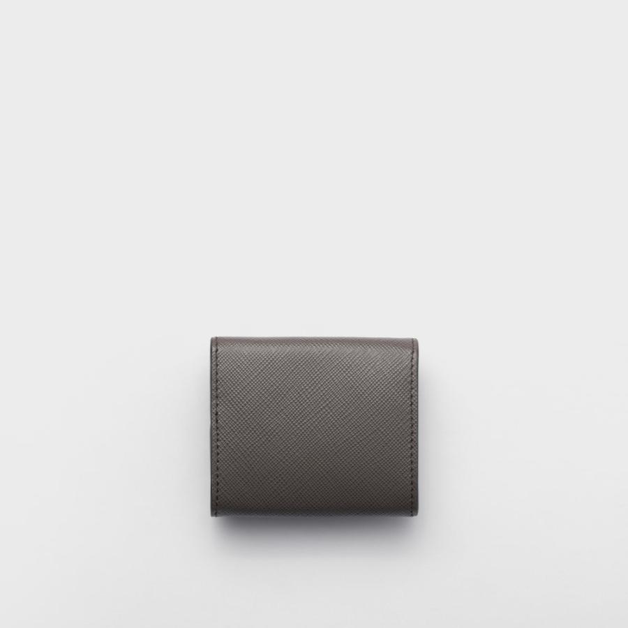 プラダ PRADA 2026春夏 メンズ サフィアーノレザー コインケース【スモーキーグレー/エメラルド 】【送料無料】【正規品】の画像