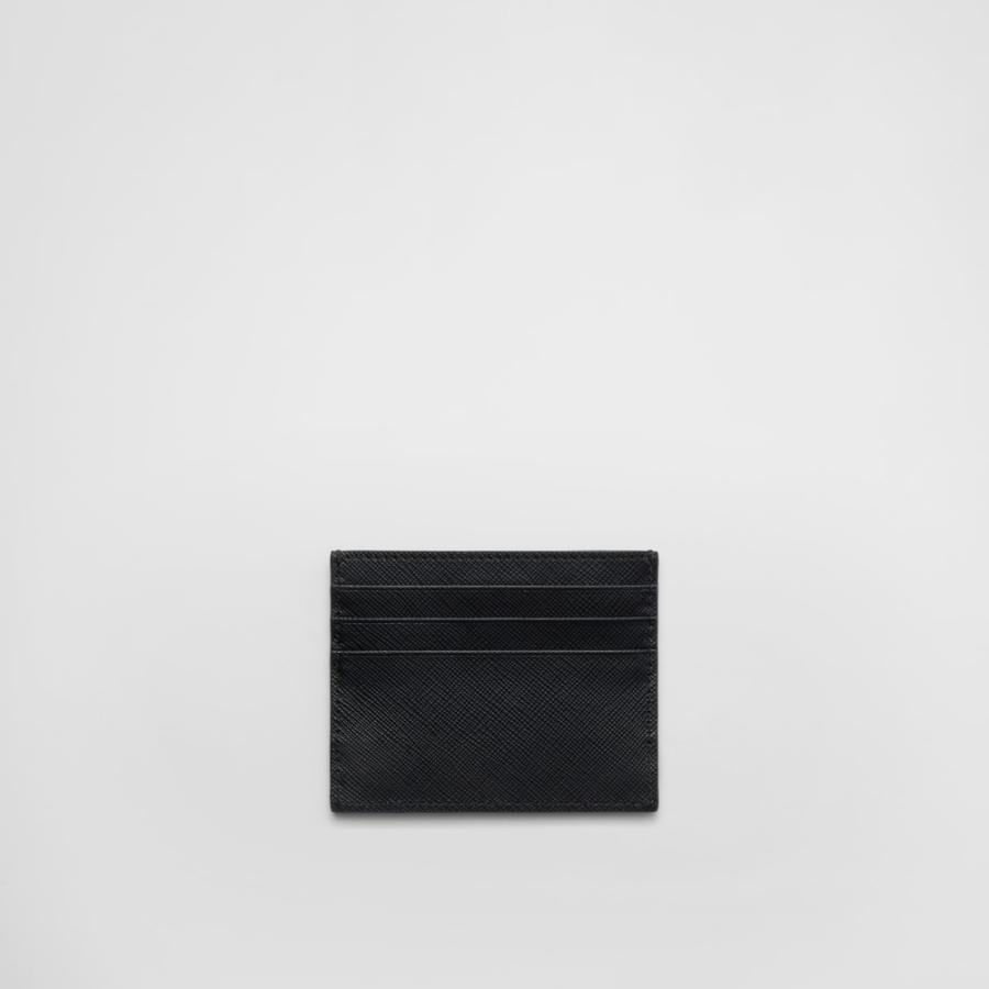 プラダ PRADA 2026春夏 メンズ サフィアーノレザー カードケース【ブラック 】【送料無料】【正規品】の画像