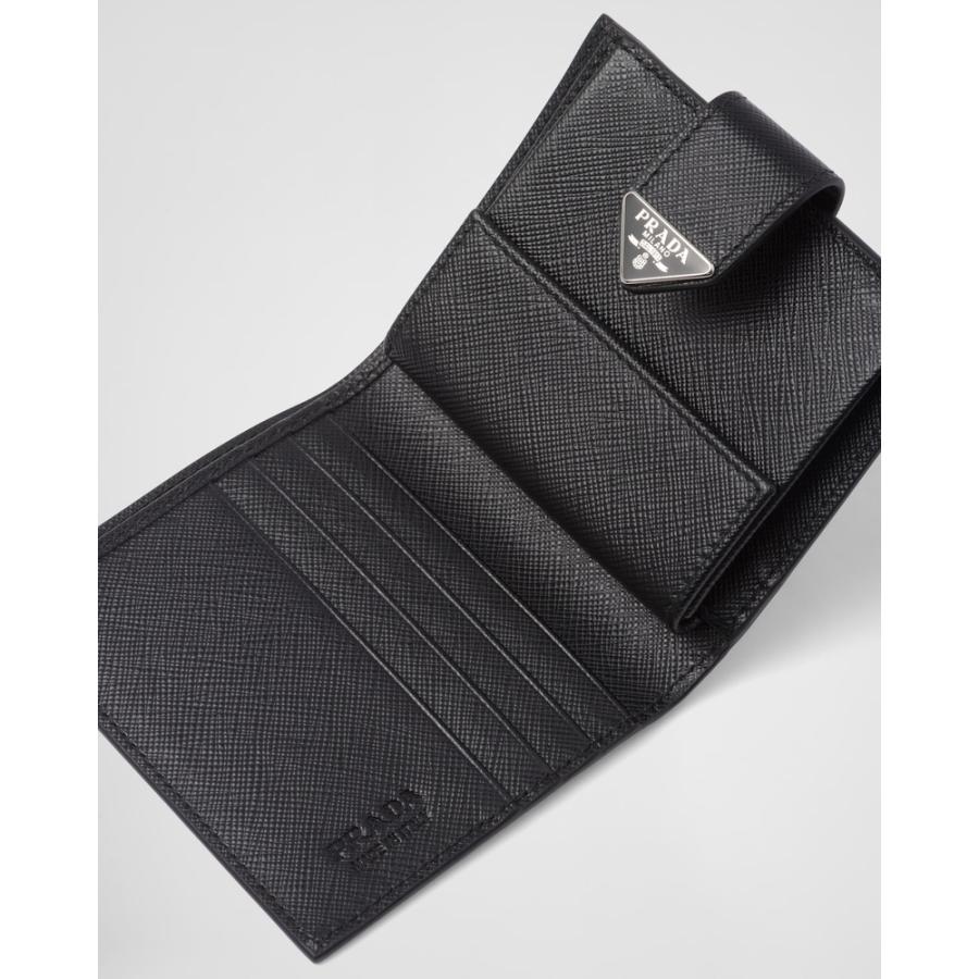 プラダ PRADA 2026春夏 メンズ サフィアーノタブ 財布【ブラック 】【送料無料】【正規品】の画像