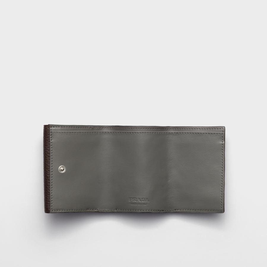 プラダ PRADA 2026春夏 メンズ ヴィッテロダイノレザー 財布【コーヒー／マーブル 】【送料無料】【正規品】の画像