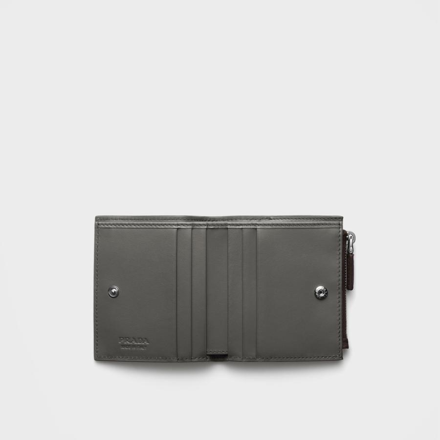プラダ PRADA 2026春夏 メンズ ヴィッテロダイノレザー 財布【コーヒー／マーブル 】【送料無料】【正規品】の画像