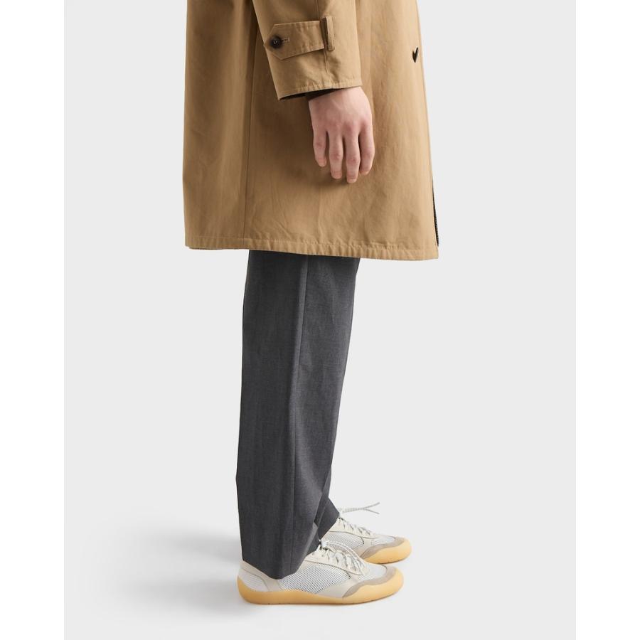 プラダ PRADA 2026春夏 メンズ スピードロック レザー メッシュ スニーカー【チョークホワイト 】【送料無料】【正規品】の画像
