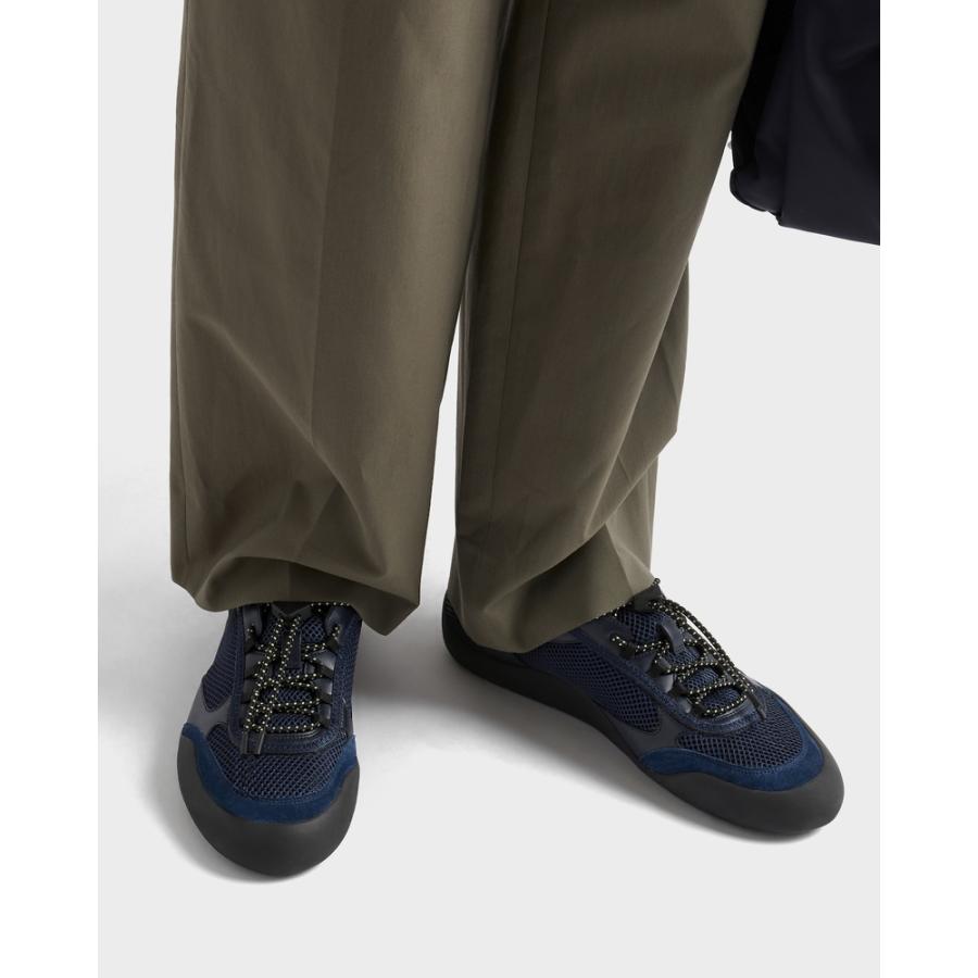 プラダ PRADA 2026春夏 メンズ スピードロック レザー メッシュ スニーカー【ネイビー 】【送料無料】【正規品】の画像