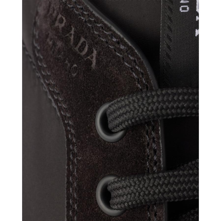 プラダ PRADA 2026春夏 メンズ スピードロック Re-Nylon スエード スニーカー【ブラック 】【送料無料】【正規品】の画像