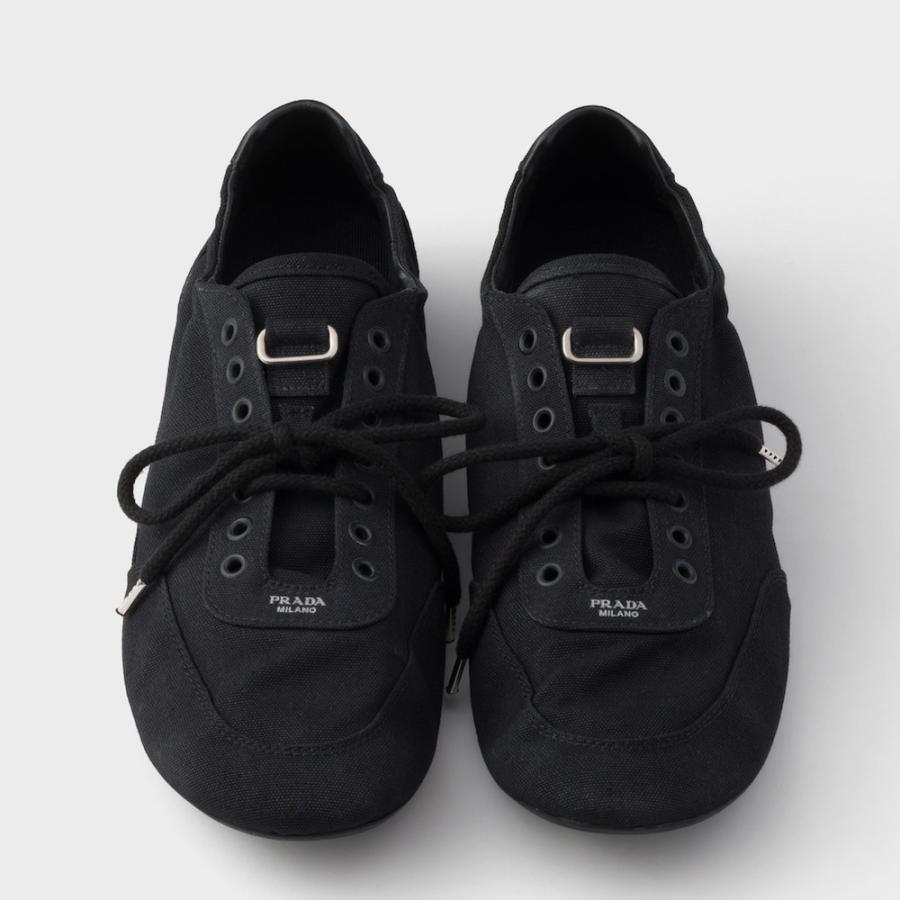 プラダ PRADA 2026春夏 メンズ コラプスキャンバス スニーカー【ブラック 】【送料無料】【正規品】の画像
