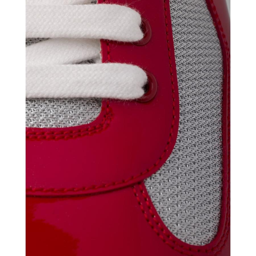 プラダ PRADA 2026春夏 メンズ アメリカズカップ パテントレザーxテクニカルファブリック スニーカー【レッド/シルバー 】【送料無料】【正規品】の画像