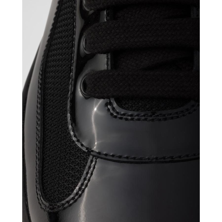 プラダ PRADA 2026春夏 メンズ アメリカズカップ パテントレザーxテクニカルファブリック スニーカー【ブラック 】【送料無料】【正規品】の画像