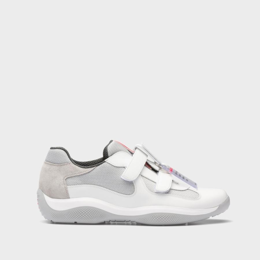 プラダ PRADA 2026春夏 メンズ アメリカズカップ オリジナルスニーカー【ホワイト 】【送料無料】【正規品】の画像