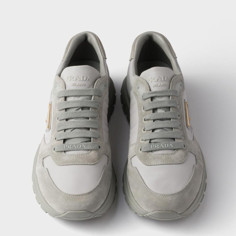 プラダ PRADA 2026春夏 メンズ Prax 2.0 Re-Nylon xスエード スニーカー【クラウディグレー 】【送料無料】【正規品】の画像