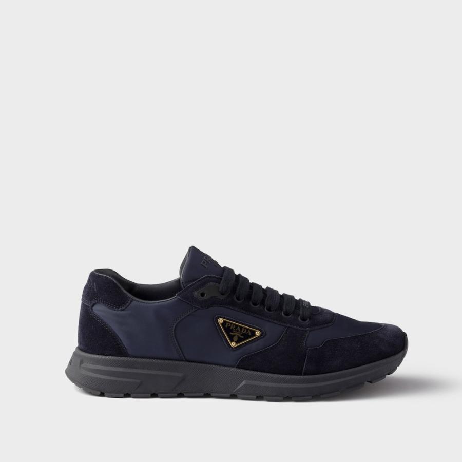 プラダ PRADA 2026春夏 メンズ Prax 2.0 Re-Nylon xスエード スニーカー【ネイビー 】【送料無料】【正規品】の画像