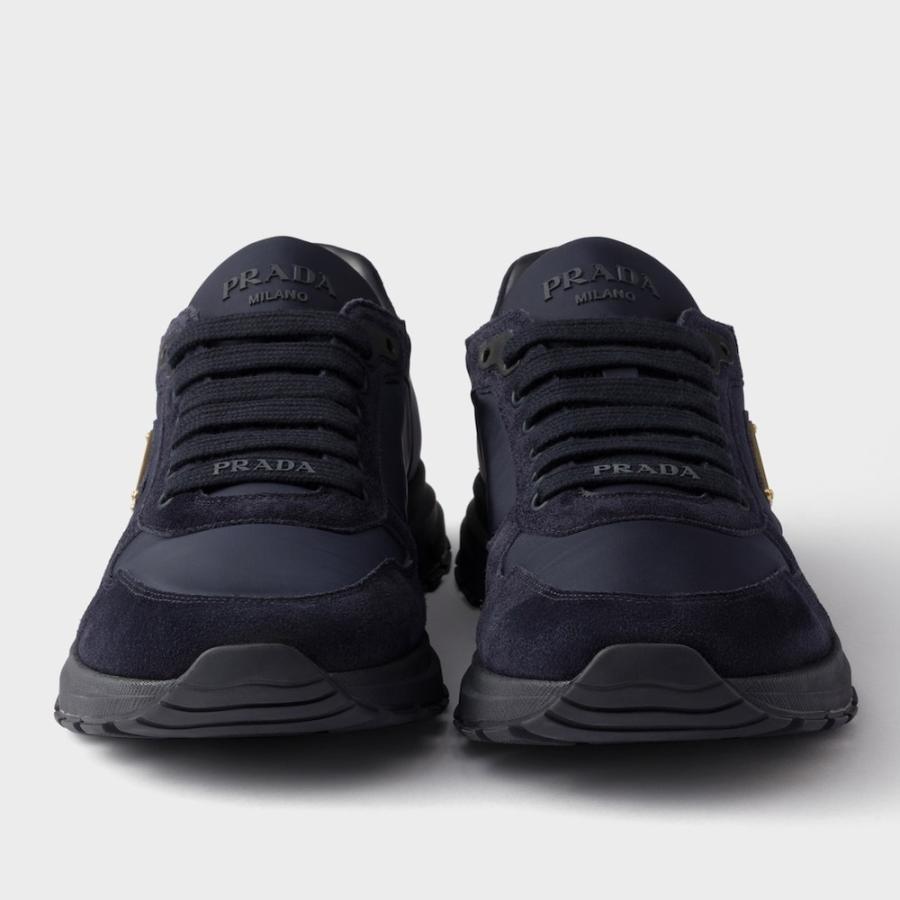 プラダ PRADA 2026春夏 メンズ Prax 2.0 Re-Nylon xスエード スニーカー【ネイビー 】【送料無料】【正規品】の画像