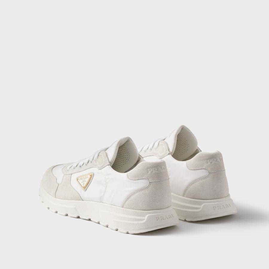プラダ PRADA 2026春夏 メンズ Prax 2.0 Re-Nylon xスエード スニーカー【ホワイト 】【送料無料】【正規品】の画像