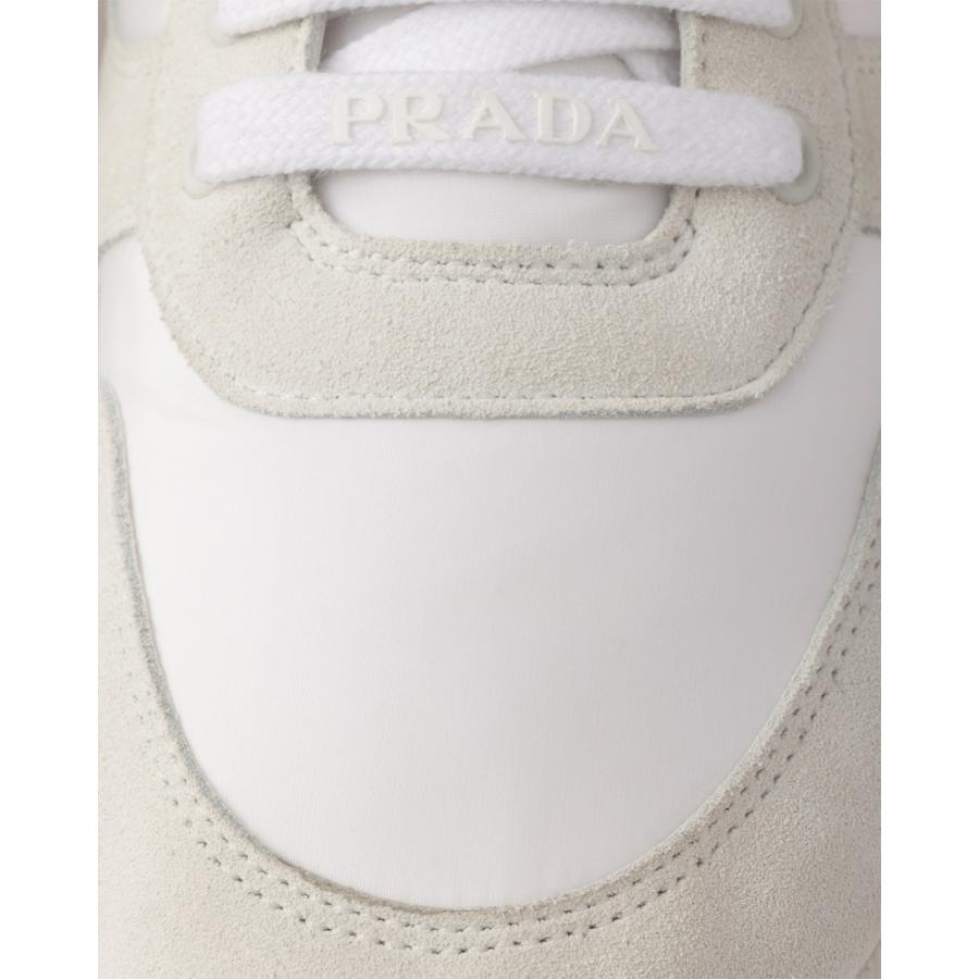 プラダ PRADA 2026春夏 メンズ Prax 2.0 Re-Nylon xスエード スニーカー【ホワイト 】【送料無料】【正規品】の画像