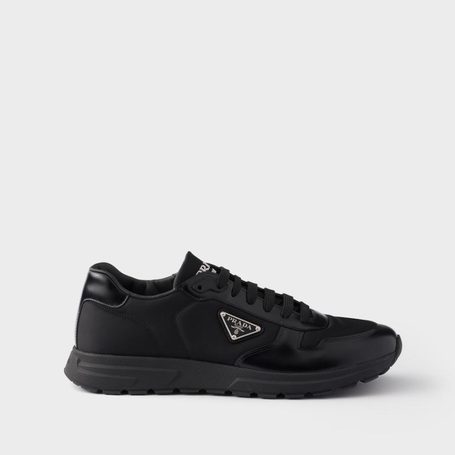 プラダ PRADA 2026春夏 メンズ PRAX 01 Re-Nylon xブラッシュドレザー スニーカー【ブラック 】【送料無料】【正規品】の画像