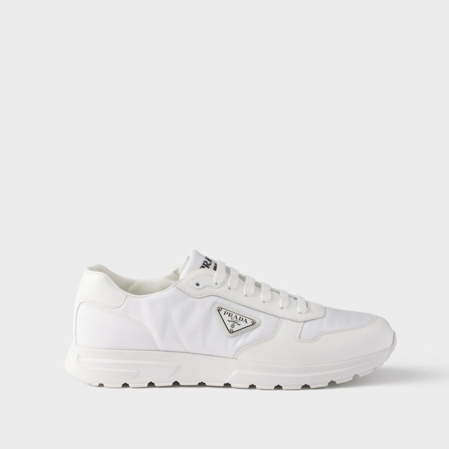 プラダ PRADA 2026春夏 メンズ PRAX 01 Re-Nylon xブラッシュドレザー スニーカー【ホワイト 】【送料無料】【正規品】の画像