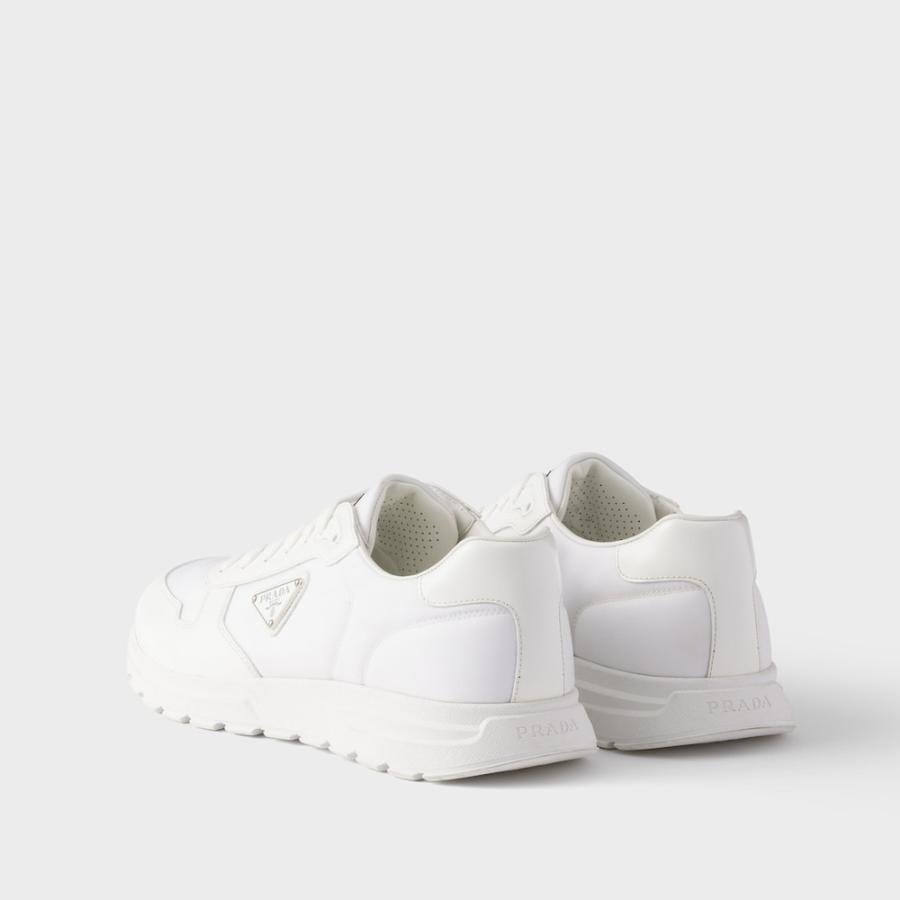 プラダ PRADA 2026春夏 メンズ PRAX 01 Re-Nylon xブラッシュドレザー スニーカー【ホワイト 】【送料無料】【正規品】の画像
