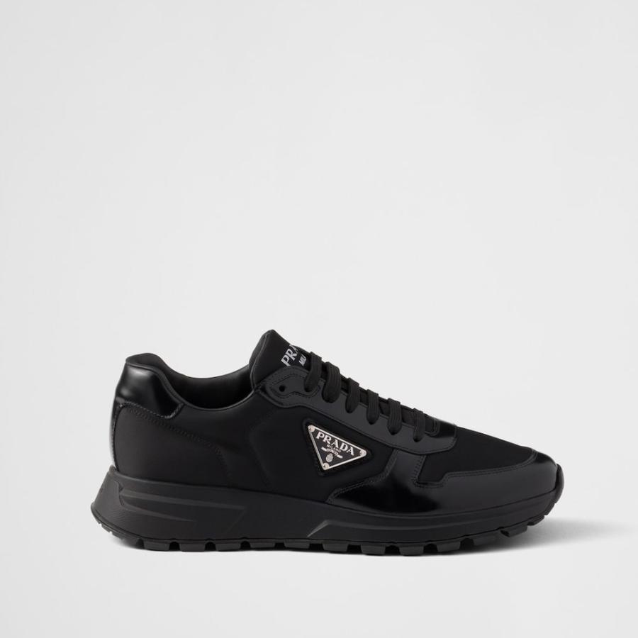 プラダ PRADA 2026春夏 メンズ PRAX 01 Re-Nylon xブラッシュドレザー スニーカー【ブラック 】【送料無料】【正規品】の画像