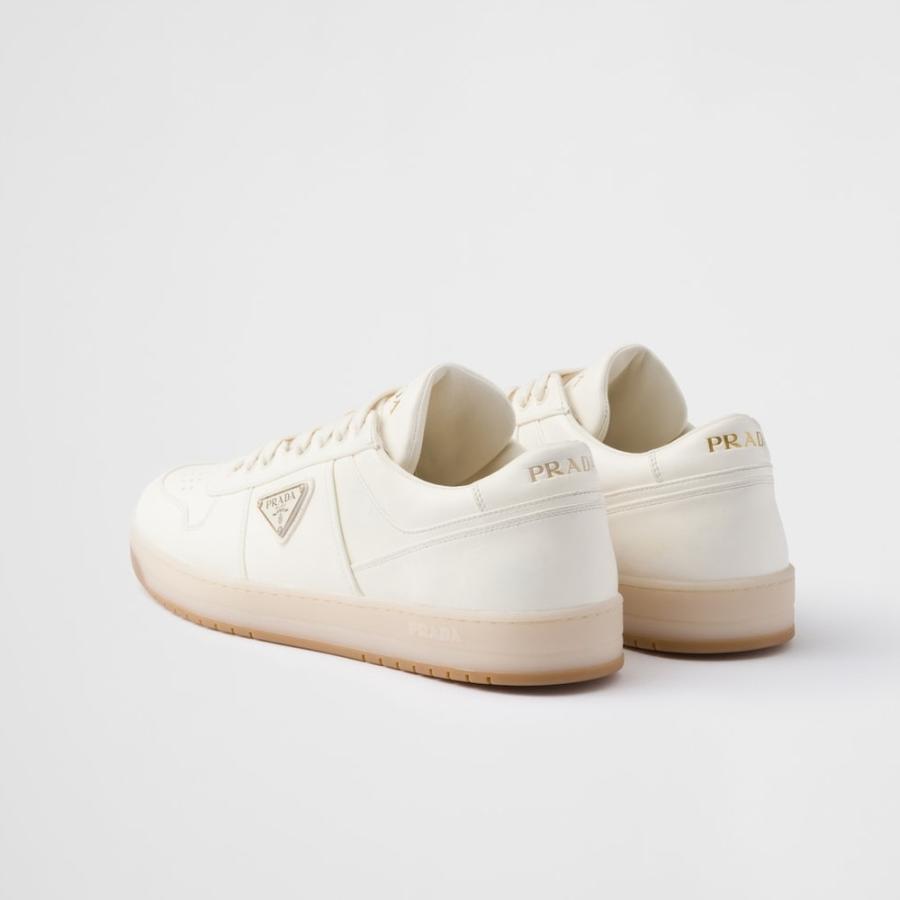 プラダ PRADA 2026春夏 メンズ ダウンタウン ナッパレザー スニーカー【アイボリー 】【送料無料】【正規品】の画像