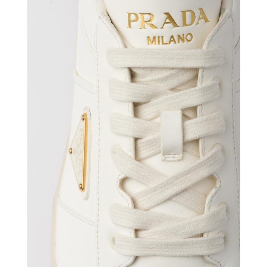 プラダ PRADA 2026春夏 メンズ ダウンタウン ナッパレザー スニーカー【アイボリー 】【送料無料】【正規品】の画像