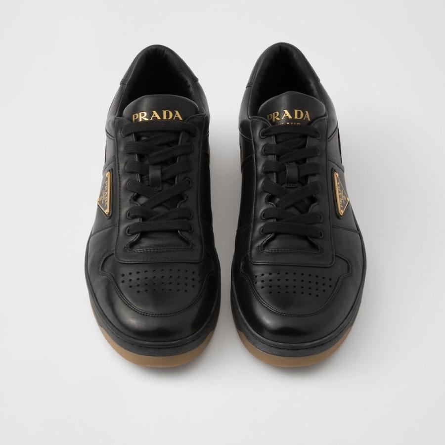 プラダ PRADA 2026春夏 メンズ ダウンタウン ナッパレザー スニーカー【ブラック 】【送料無料】【正規品】の画像